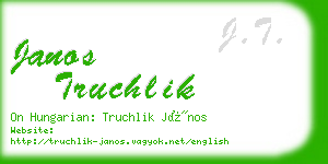 janos truchlik business card